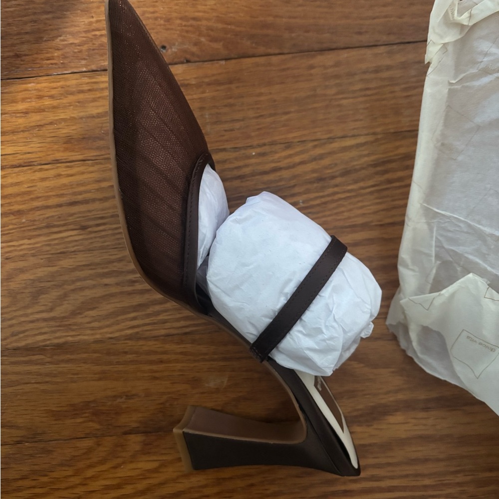 Dolce Vita Brown Mesh Heels - Picture 3 of 8